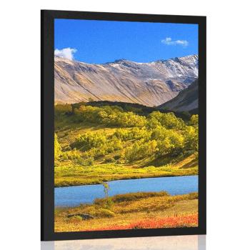Plakat piękna przyroda na Kamczatce w Rosji - 40x60 black