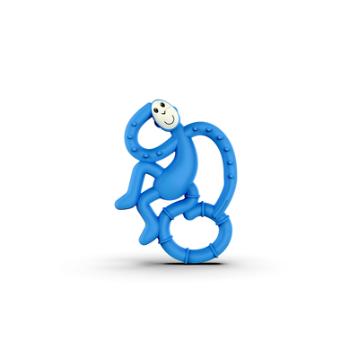Matchstick Monkey Pierścień na ząbkowanie małpka mini, niebieski