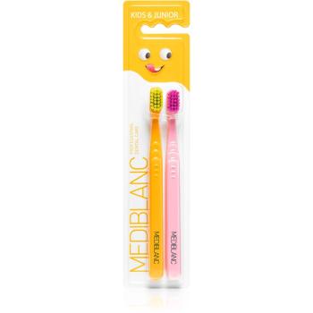 MEDIBLANC KIDS & JUNIOR Ultra Soft szczotka do zębów dla dzieci 2 szt. Orange, Pink 2 szt.
