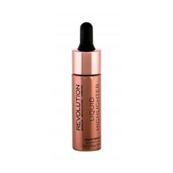 Makeup Revolution London Liquid Highlighter 18 ml rozświetlacz dla kobiet Rose Gold