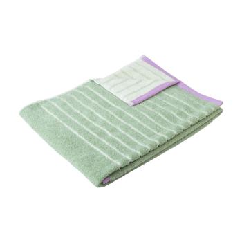 Zielony bawełniany ręcznik Hübsch Dora, 50x100 cm