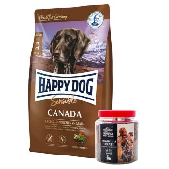 HAPPY DOG Supreme Canada 12,5 kg + przysmaki treningowe z zającem 300 g