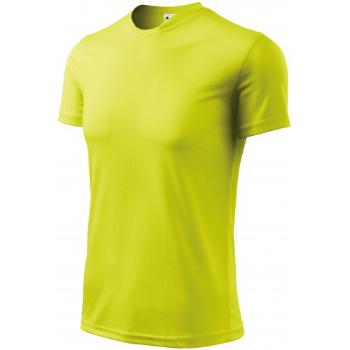 T-shirt z asymetrycznym dekoltem, neonowy żółty, M