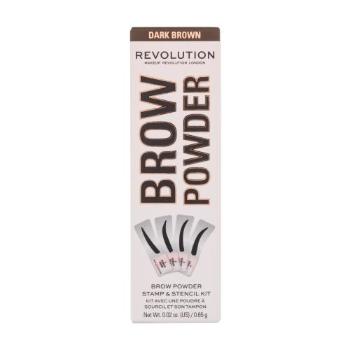 Makeup Revolution London Brow Powder Stamp & Stencil 0,65 g puder do brwi dla kobiet Dark Brown