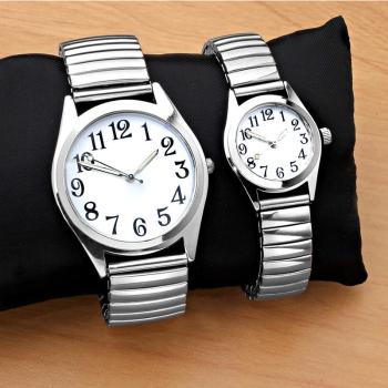 Zegarek na rękę - srebrny - Rozmiar śr. 3,5 cm