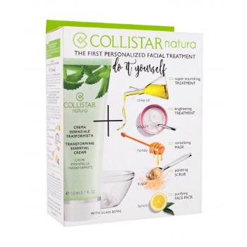 Collistar Natura Transforming Essential Cream zestaw Nawilżający krem do twarzy 110 ml + Miseczka 1 szt + Szpatułka 1 szt W Uszkodzone pudełko