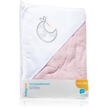BabyOno Towel Terrycloth ręcznik kąpielowy z kapturem Pink 100x100 cm