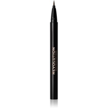 Makeup Revolution Hair Stroke Brow Pen tusz do brwi w pisaku odcień Dark Brown 0,5 ml
