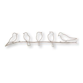 Metalowa dekoracja ścienna w kształcie ptaszków Graham & Brown Bird On A Wire