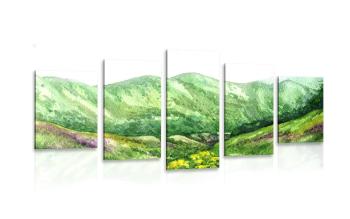 5-częściowy obraz malownicza sceneria - 100x50