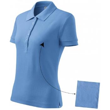 Damska prosta koszulka polo, niebieskie niebo, XL