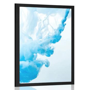 Plakat niebieski atrament w wodzie - 40x60 white