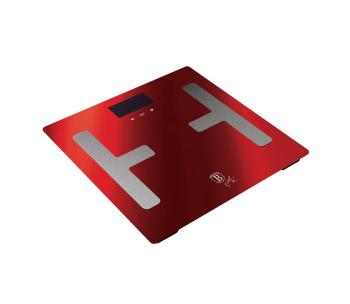 BerlingerHaus - Waga osobista z wyświetlaczem LCD 2xAAA czerwony/matowy chrom