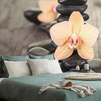 Samoprzylepna fototapeta orchidea i Zen kamienie - 150x100