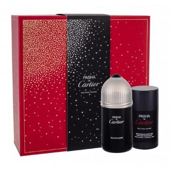 Cartier Pasha De Cartier Edition Noire zestaw Edt 100 ml + Deostick 75 ml dla mężczyzn Uszkodzone pudełko