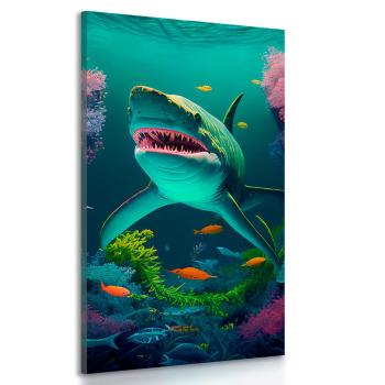 Obraz rekin w surrealizmie - 60x120