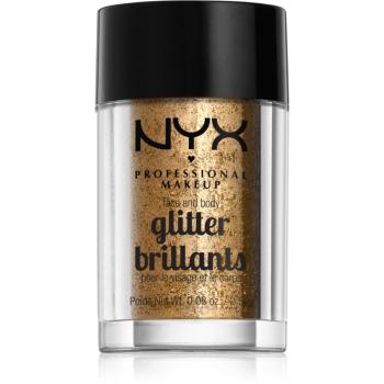 NYX Professional Makeup Glitter Goals brokat do twarzy i ciała odcień 08 Bronze 2.5 g