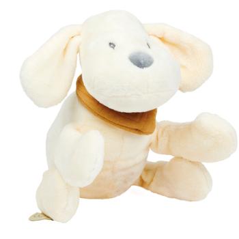 Nattou Charlie Cuddly Toy Dog Flannel Vanilla