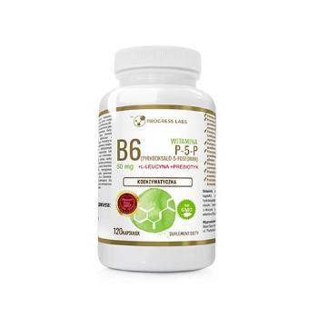 PROGRESS LABS Vitamin B6 (P-5-P) 50mg Koenzymatyczna + Inulina - 120capsWitaminy i minerały > Witamina B