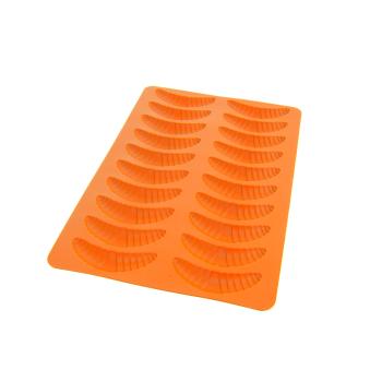 Forma silikonowa Rogaliki na 20szt - pomarańczowy - Rozmiar 35,5x22x1,2 cm