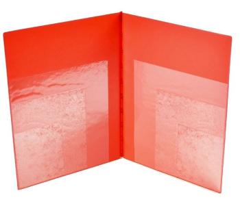 Folder A4 PVC wiele kieszeni czerwony