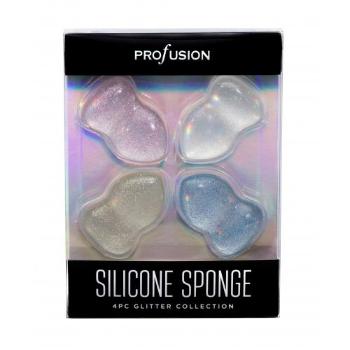 Profusion Make-up Sponges Silicone 4 szt aplikator dla kobiet Uszkodzone pudełko