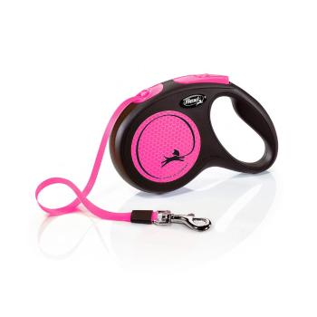 FLEXI New Neon M Tape 5 m pink smycz automatyczna