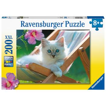 Ravensburger Puzzle XXL 100 elementów - Biały kotek