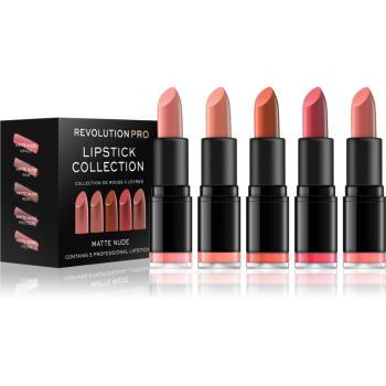 Revolution PRO Lipstick Collection zestaw szminek 5 szt. odcień Matte Nude 5 szt.