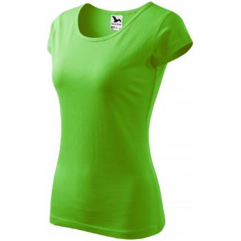Koszulka damska z bardzo krótkimi rękawami, zielone jabłko, XL
