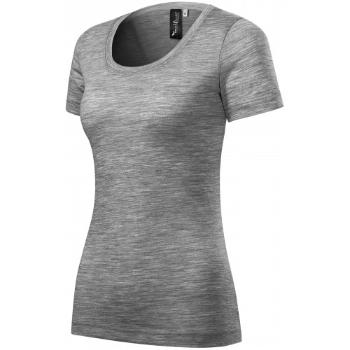 Koszulka damska wykonana z wełny Merino Mer, ciemnoszary marmur, XL
