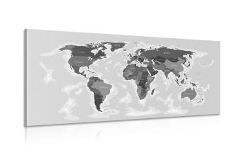 Obraz piękna mapa z czarno-białym akcentem - 100x50