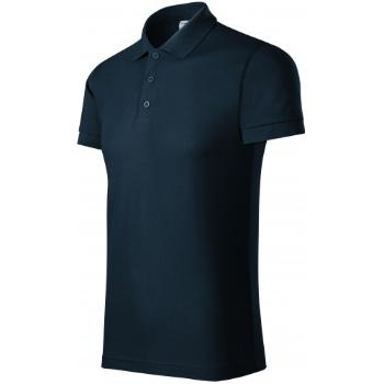 Wygodna męska koszulka polo, ciemny niebieski, 2XL