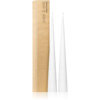 ester & erik cone candles pure white (no. 31) świeczka 2x37 cm