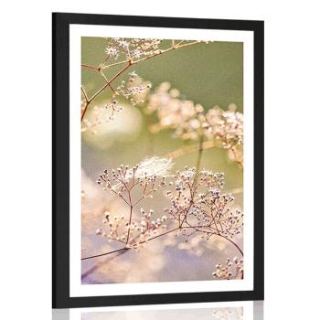 Plakat z passe-partout martwa natura kwiaty - 20x30 silver