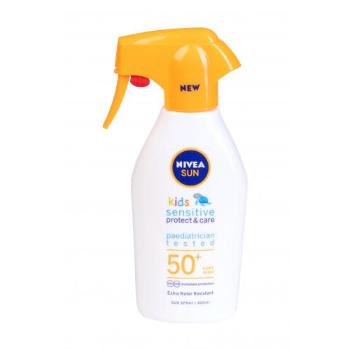 Nivea Sun Kids Protect & Care Sensitive Sun Spray SPF50+ 300 ml preparat do opalania ciała dla dzieci uszkodzony flakon