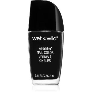 Wet n Wild Wild Shine dobrze kryjący lakier do paznokci odcień Black Creme 12.3 ml