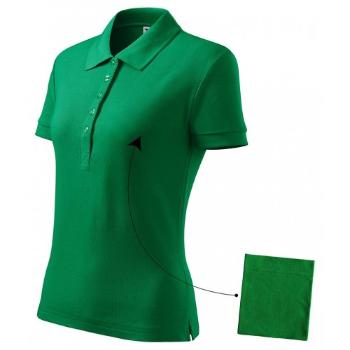 Damska prosta koszulka polo, zielona trawa, L