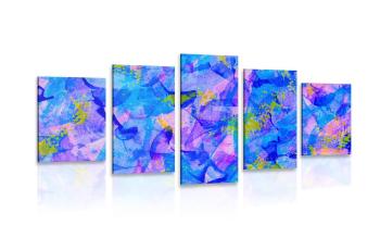 5-częściowy obraz pastelowa sztuka abstrakcyjna - 100x50