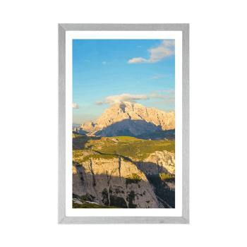 Plakat z passe-partout wspaniały widok z gór - 40x60 silver
