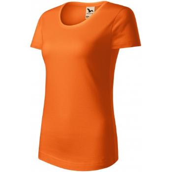 T-shirt damski z bawełny organicznej, pomarańczowy, XL