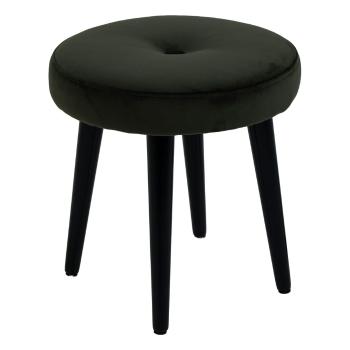 Czarny aksamitny stołek Frisco – Actona