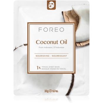 FOREO Farm to Face Sheet Mask Coconut Oil maska odżywcza w płacie 3x20 ml