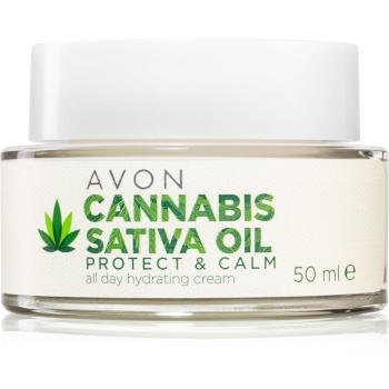 Avon Cannabis Sativa Oil Protect & Calm krem nawilżający z olejkiem konopnym 50 ml
