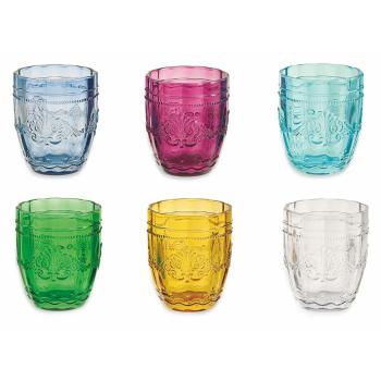 Zestaw 6 kolorowych szklanek na wodę Villa d'Este Bicchieri Syrah, 235 ml