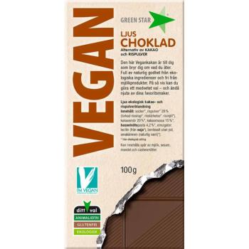 Green Star Vegan Milk Chocolate mleczna czekolada w jakości BIO 100 g