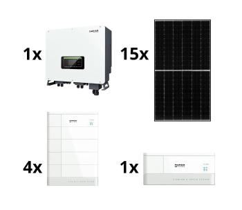 Zestaw solarny SOFAR Solar - 6kWp JINKO+6kW inwerter hybrydowy 3f+10,24 kWh bateria