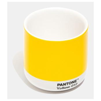 Żółty ceramiczny termokubek Pantone Cortado, 175 ml
