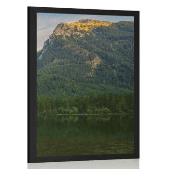 Plakat jezioro pod górą - 40x60 black