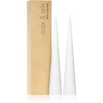 ester & erik cone candles pure white (no. 31) świeczka 2x25 cm